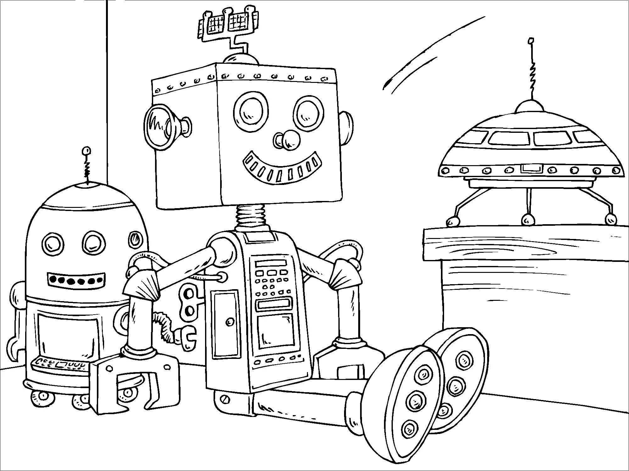 Coloring Page Toy Robot Free Printables Img 22820
