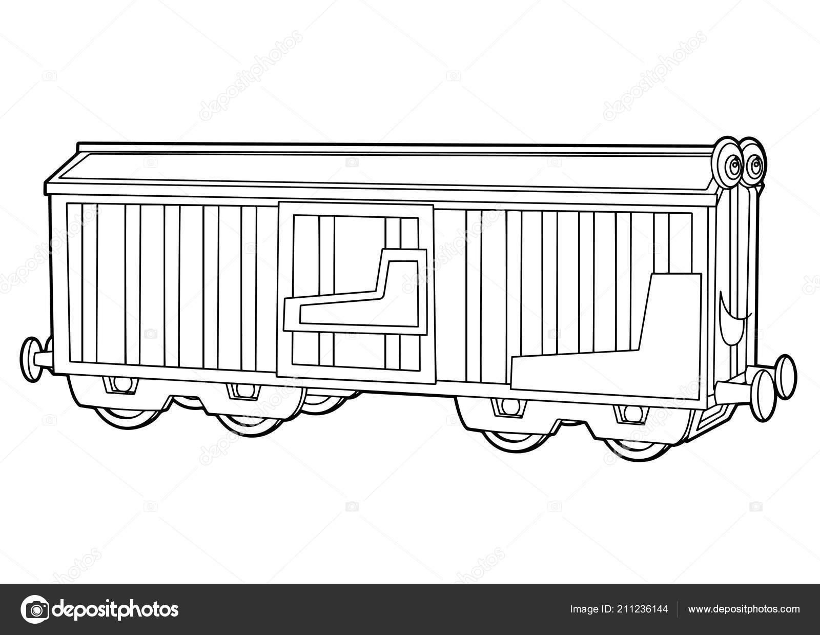 Coloring Page Train Wagon Illustration Children Stock Vector By illustrator hft 211236144 Coloring Page Train Wagon Illustration Children Stock Vector By illustrator hft 211236144