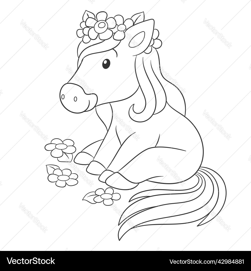 Baby Horse Coloring Pages For Adults