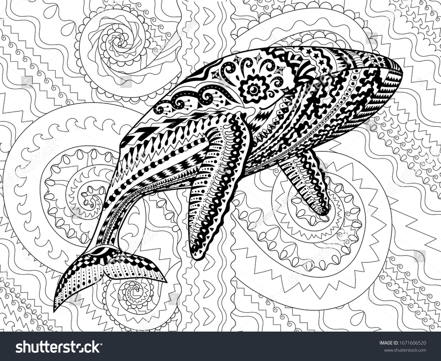 Coloring Pages Adults Humpback Whale Anti stress Stock Vector Royalty Free 1671606520 Shutterstock Coloring Pages Adults Humpback Whale Anti stress Stock Vector Royalty Free 1671606520 Shutterstock
