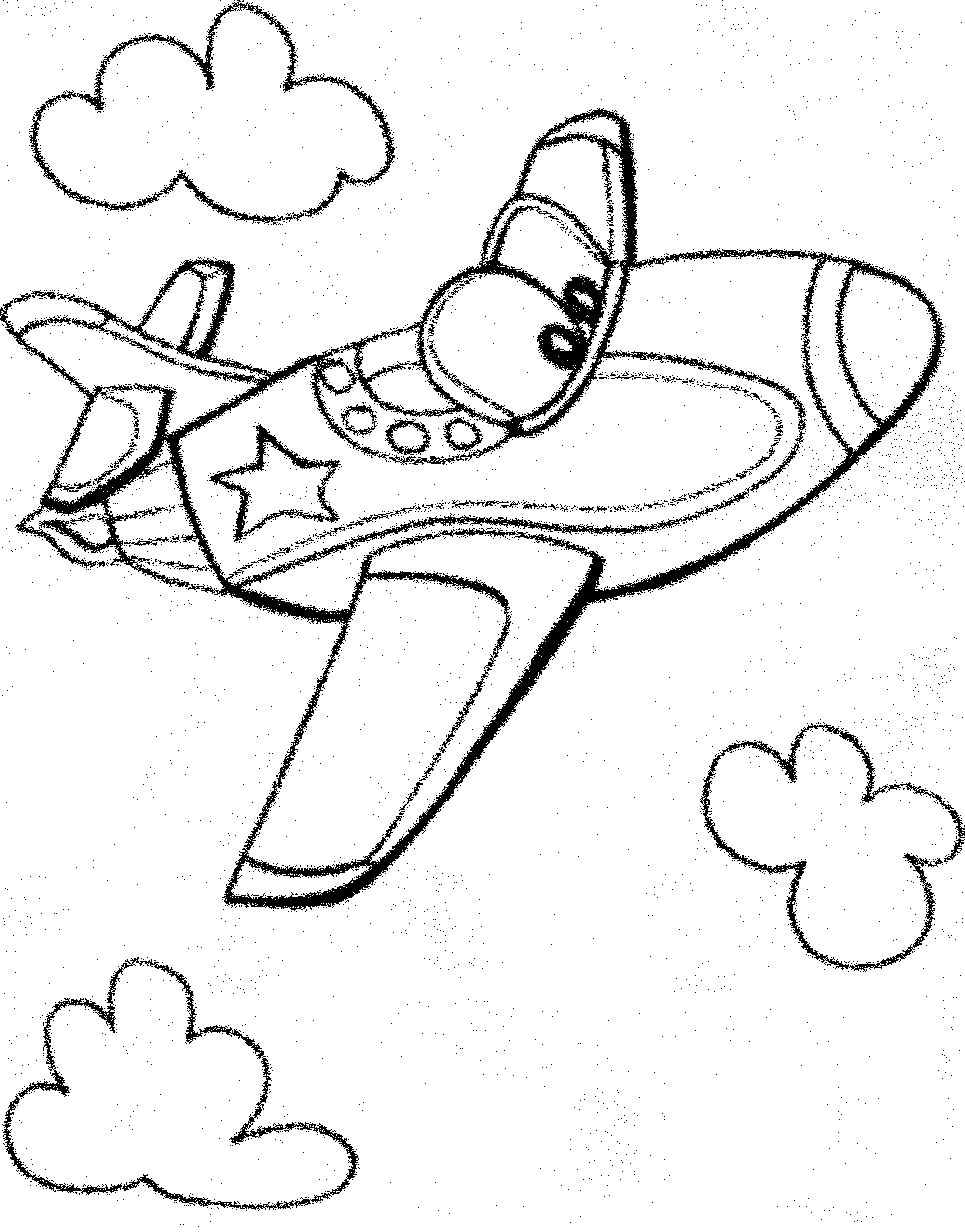Airplane Coloring Pages For Babies Printable