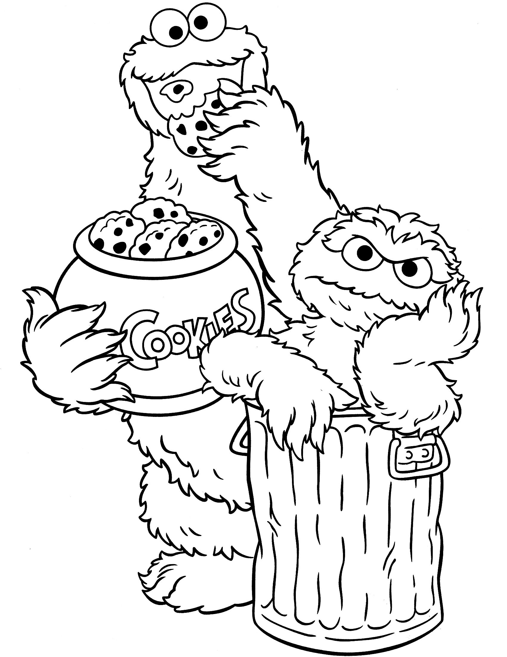 Coloring Pages Cartoon Charactors Sesame Street Coloring Pages