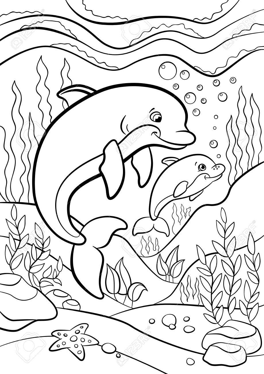 Coloring Pages Marine Wild Animals Mother Dolphin Swims With Her Little Cute Baby Dolphin Underwater Royalty Free SVG Cliparts Vectors And Stock Illustration Image 58544106 Coloring Pages Marine Wild Animals Mother Dolphin Swims With Her Little Cute Baby Dolphin Underwater Royalty Free SVG Cliparts Vectors And Stock Illustration Image 58544106