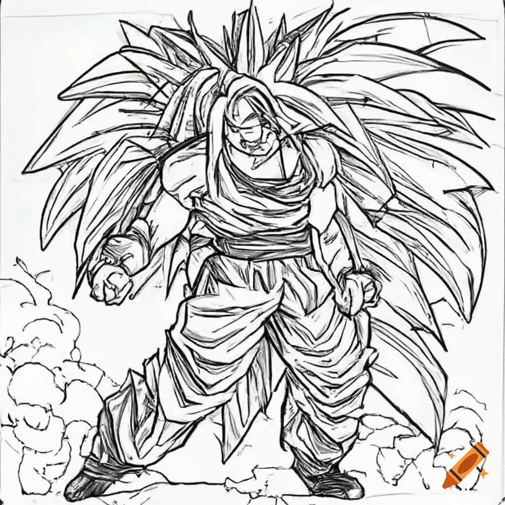 Coloring Pages Of Goku And Super Saiyan Characters From Dragon Ball Z On Craiyon Coloring Pages Of Goku And Super Saiyan Characters From Dragon Ball Z On Craiyon