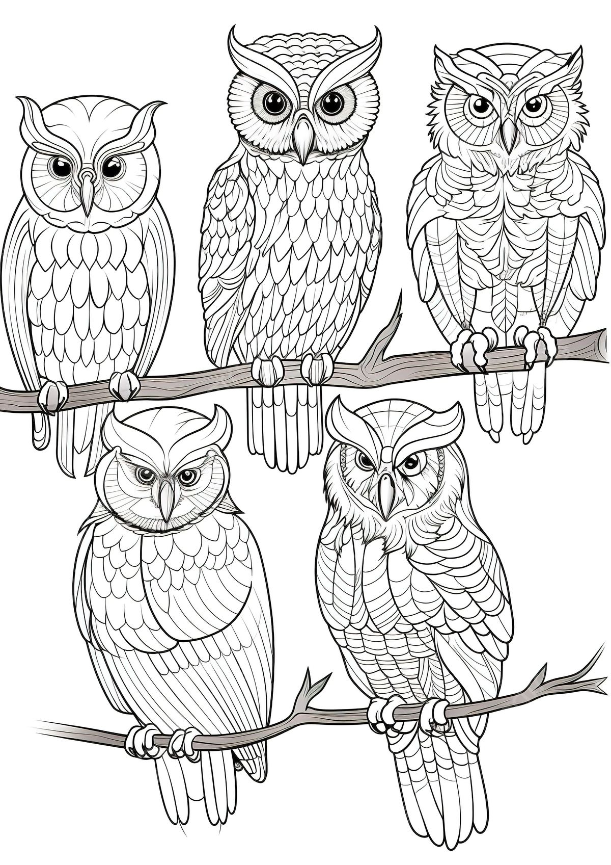 Cartoon Owl Coloring Pages