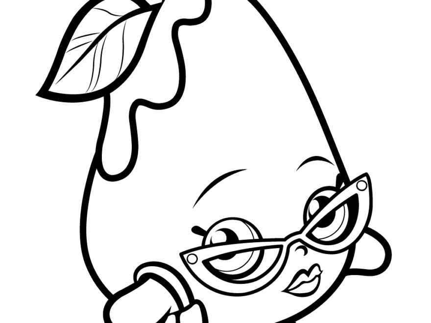 Coloring Pages Shopkins Pear Coloring Pages