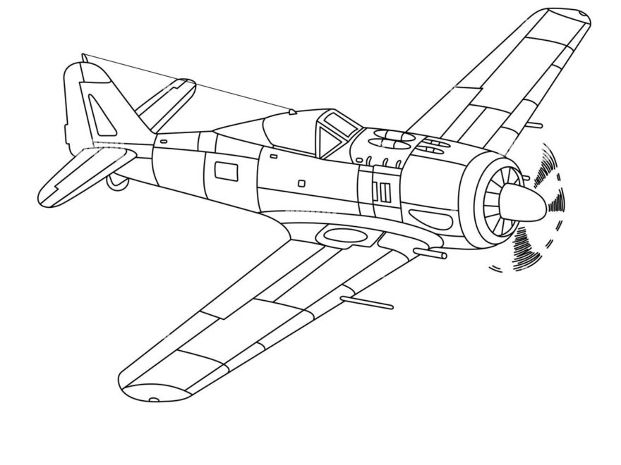 Colouring Book Plane Stock Vector Images Alamy