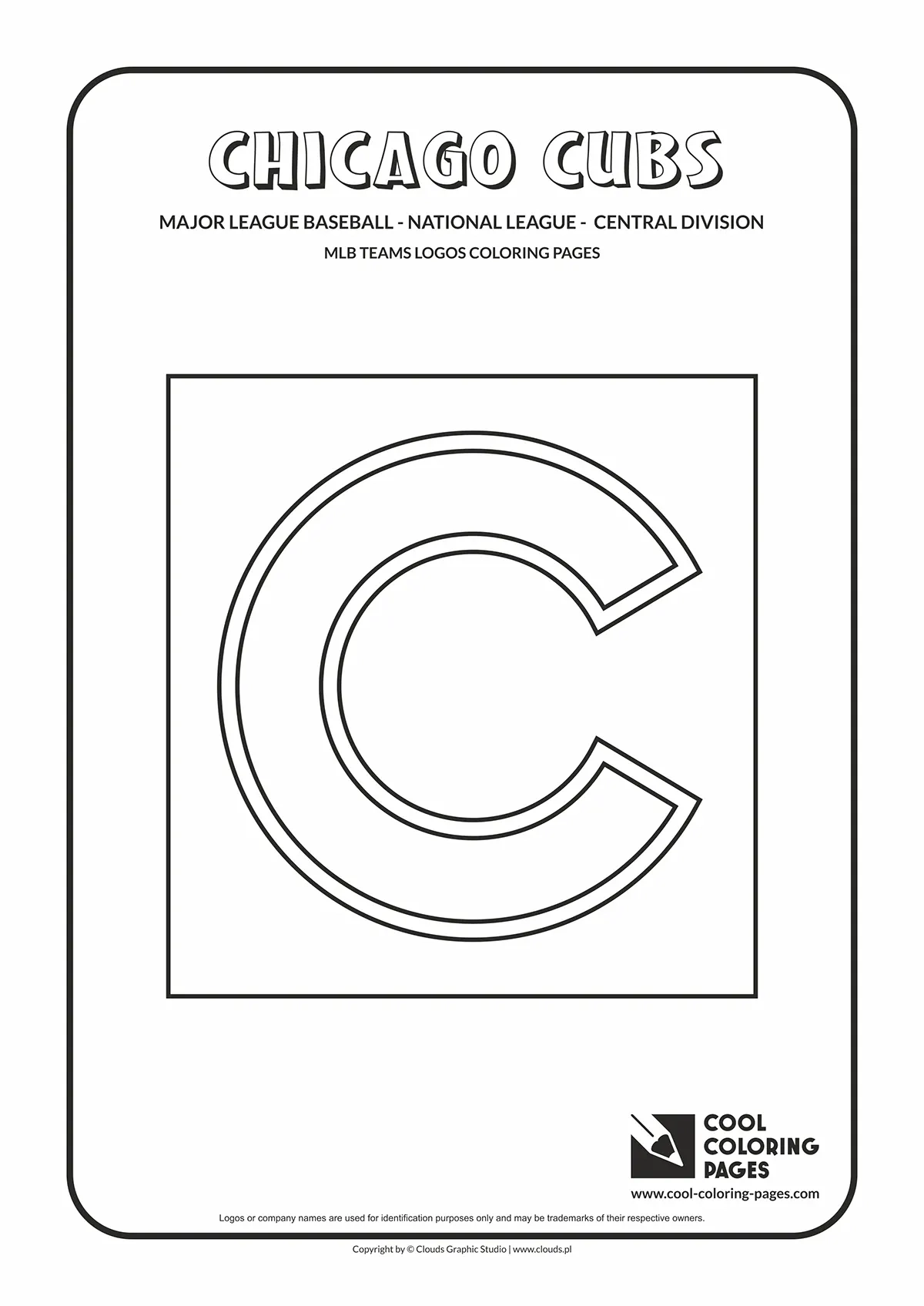 Cubs Baseball Coloring Pages Cubs Baseball Coloring Pages