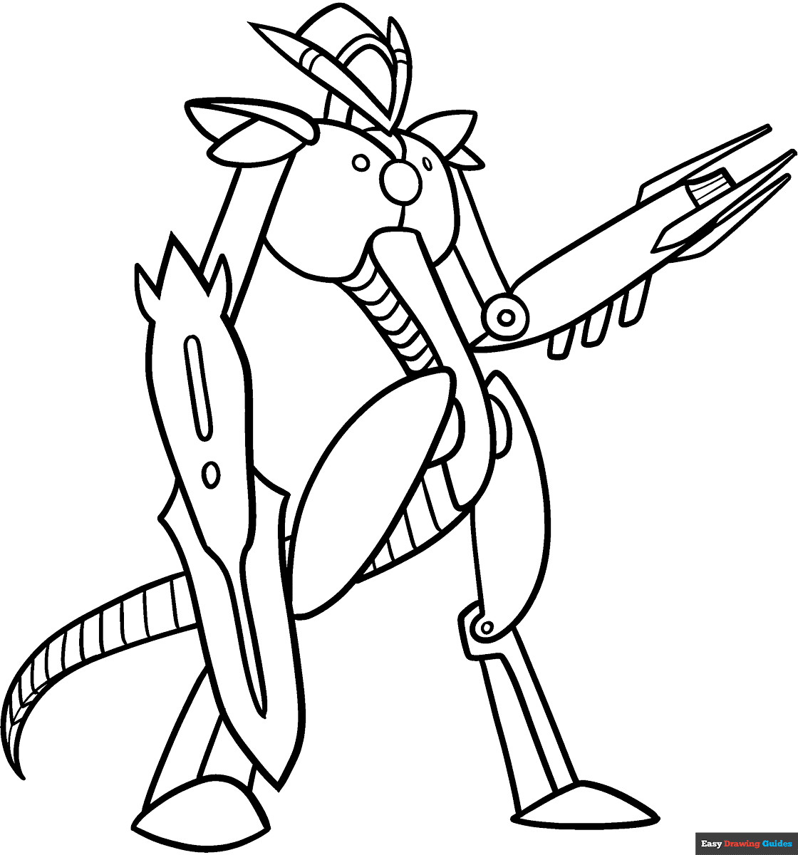 Cool Robot Coloring Page Easy Drawing Guides
