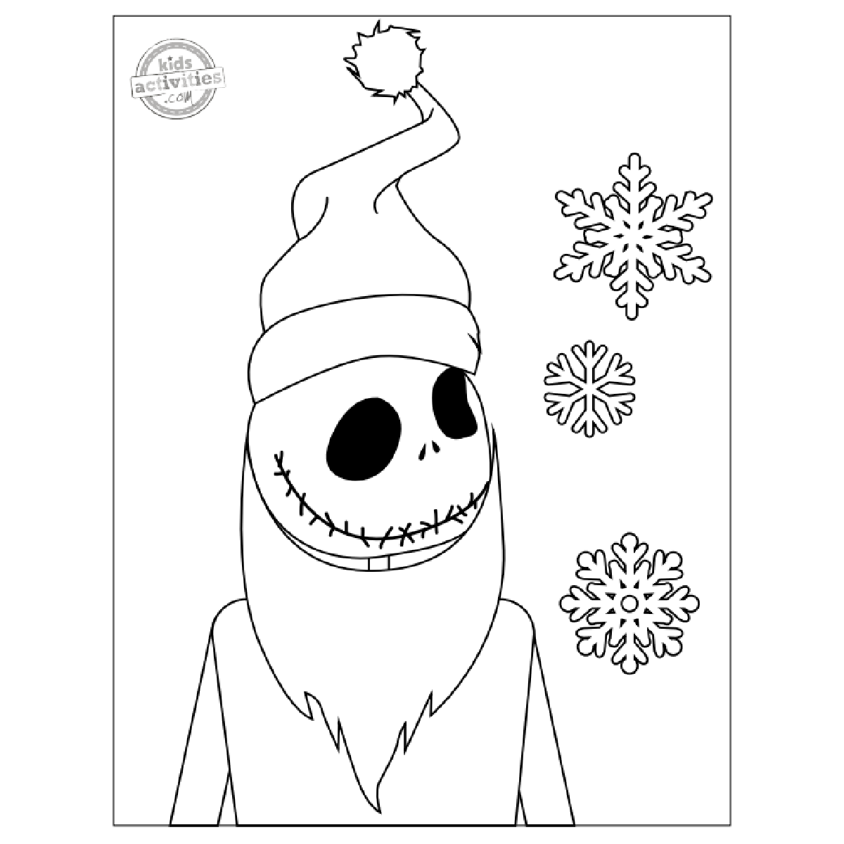 Nightmare Before Christmas Easter Coloring Pages
