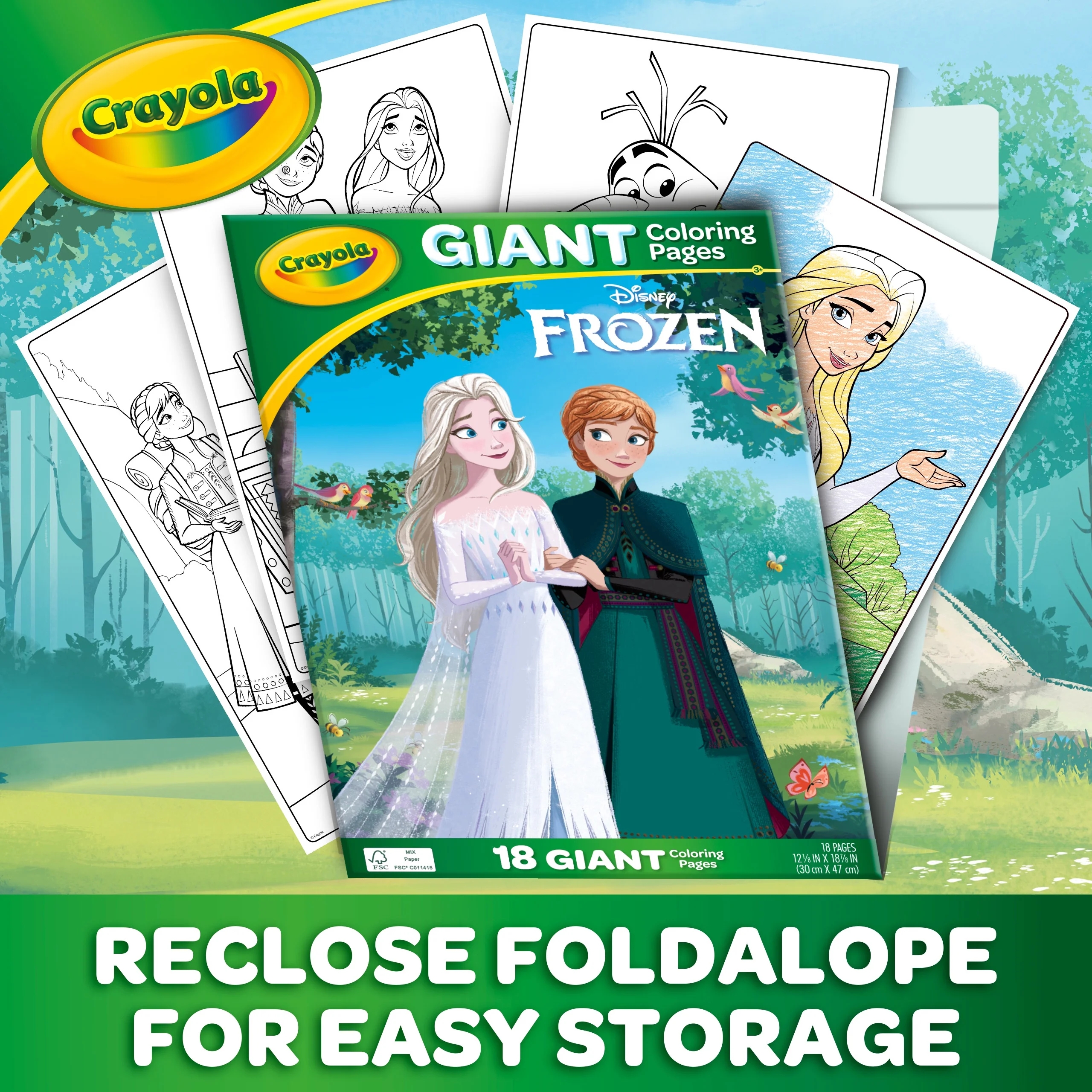 Crayola Frozen Giant Coloring Pages 18 Pages Gift For Kids Walmart