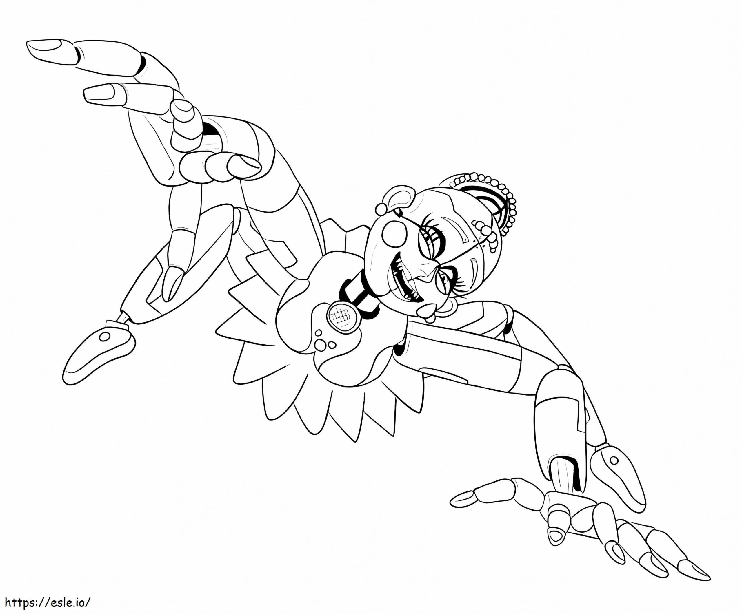 Creepy Ballora FNAF Coloring Page