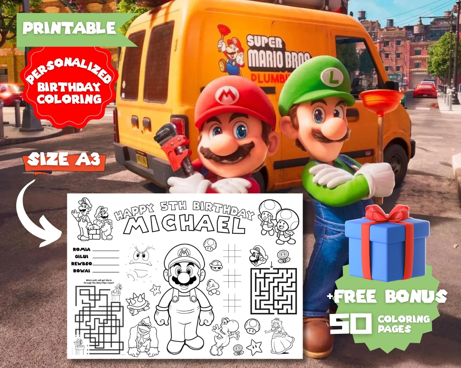 Super Mario Pipe Coloring Pages
