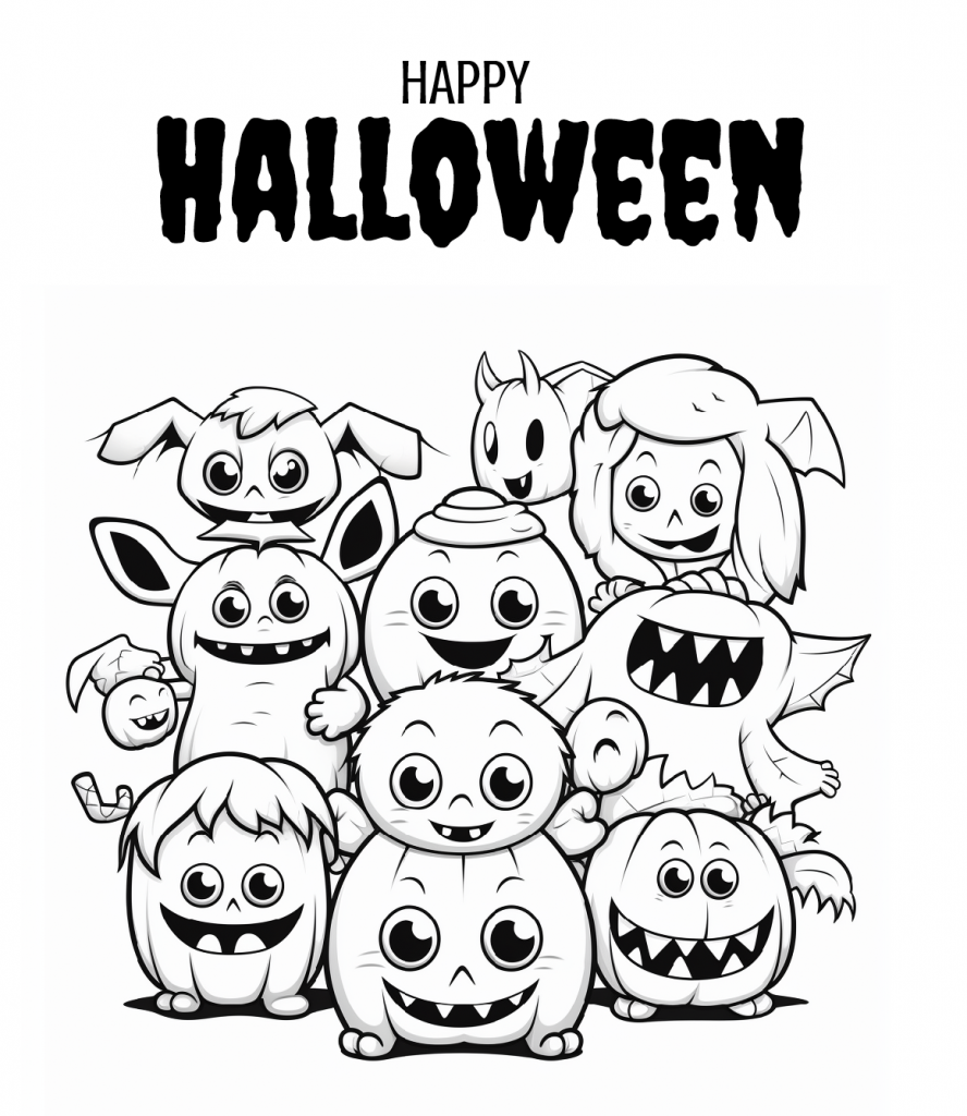Cute Baby Monster Halloween Coloring Pages Free Printable Coloring Pages With Super Adorable And Fun Baby Monster Characters To Print And Color 