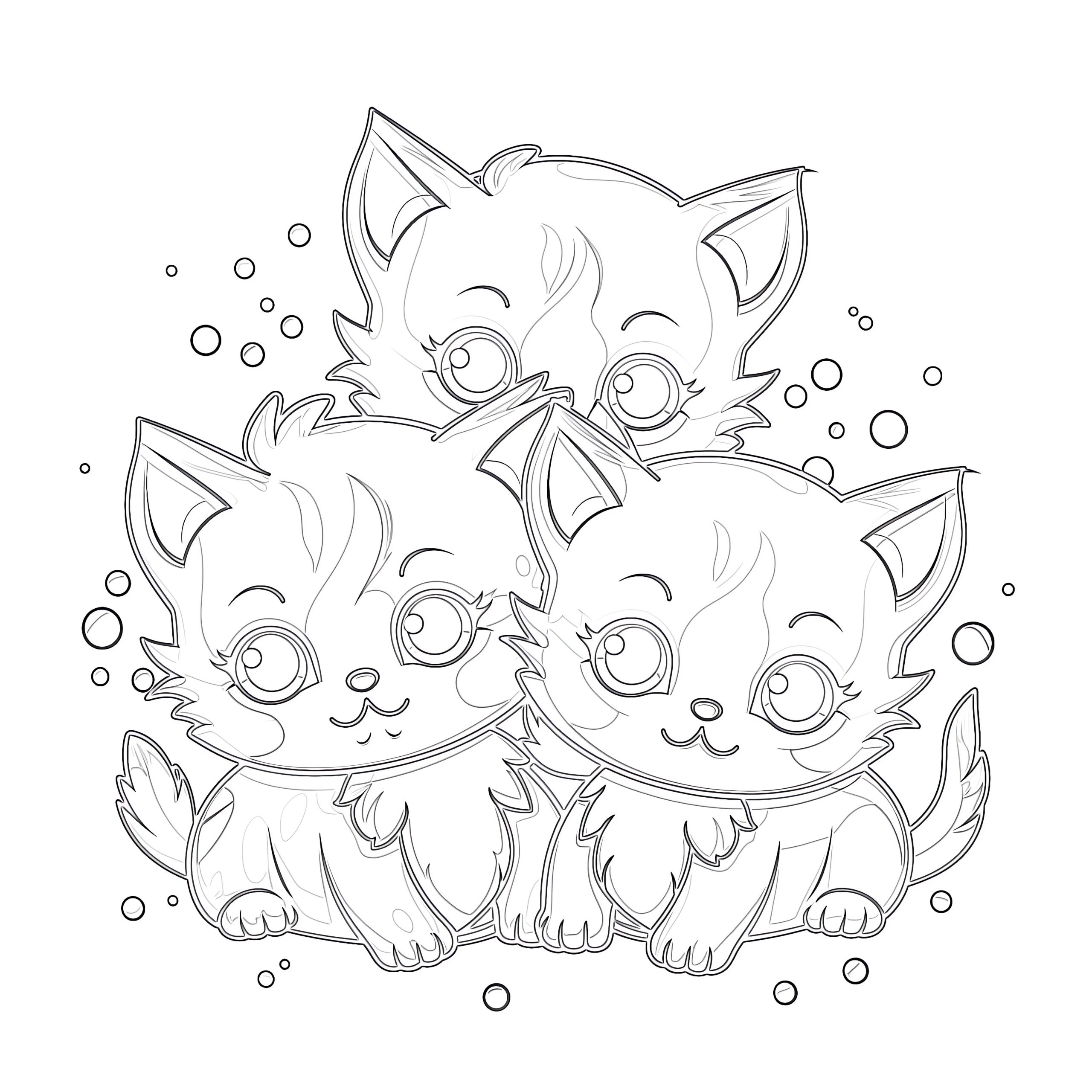 Kawaii Cat Chibi Coloring Pages Kawaii Cat Chibi Coloring Pages