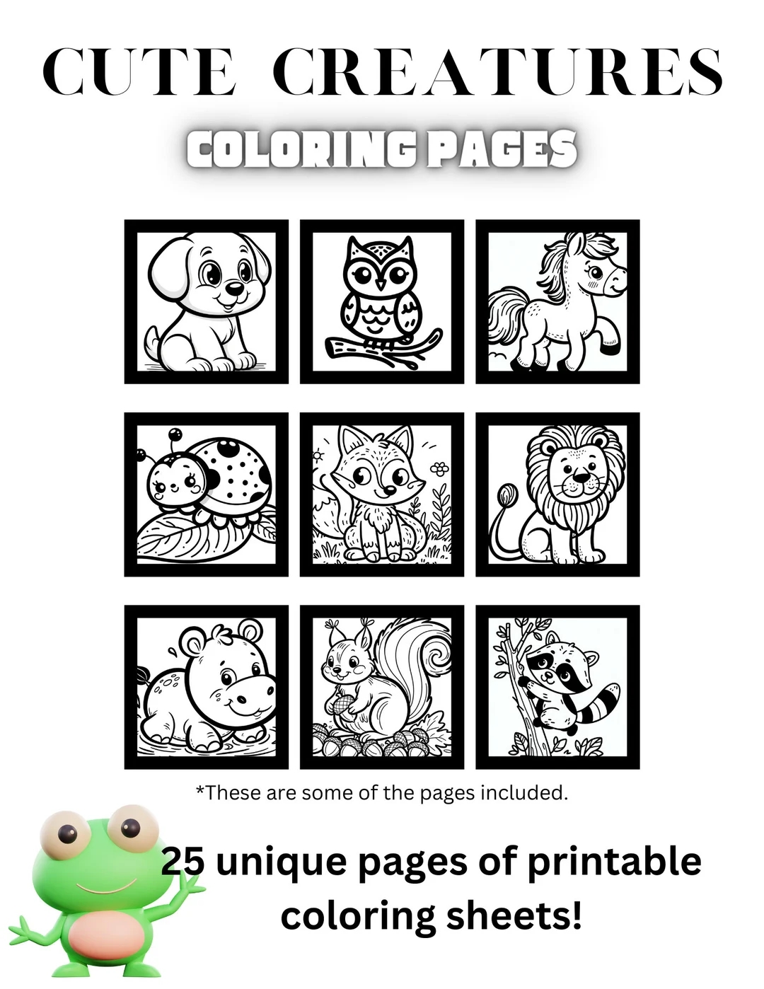 Cute Creature Coloring Pages Cute Creature Coloring Pages