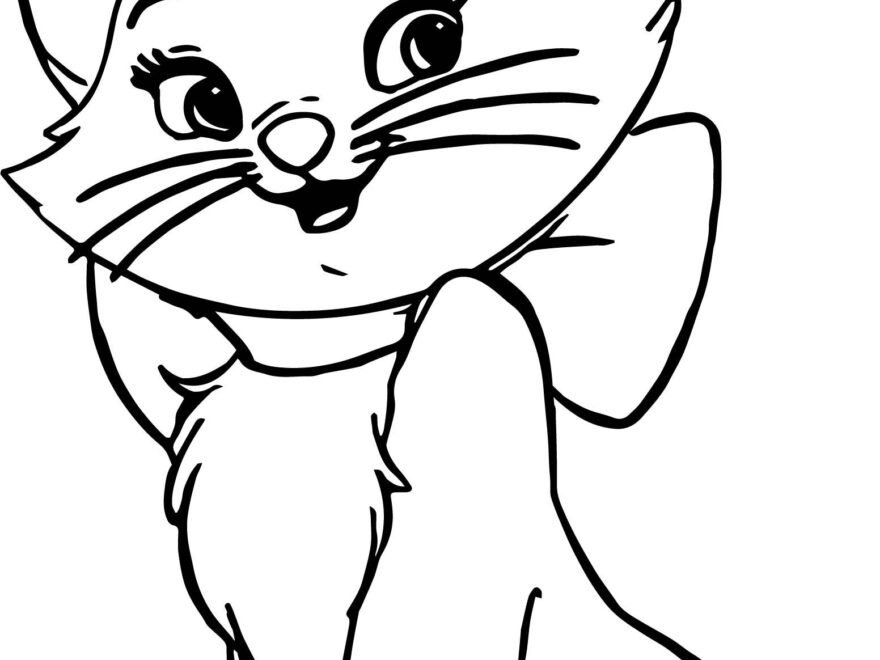 Cute Disney The Aristocats Waiting Coloring Page Wecoloringpage
