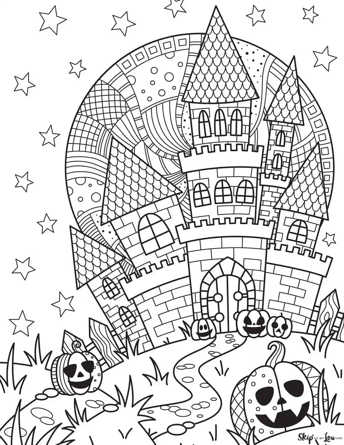 Halloween House Coloring Pages
