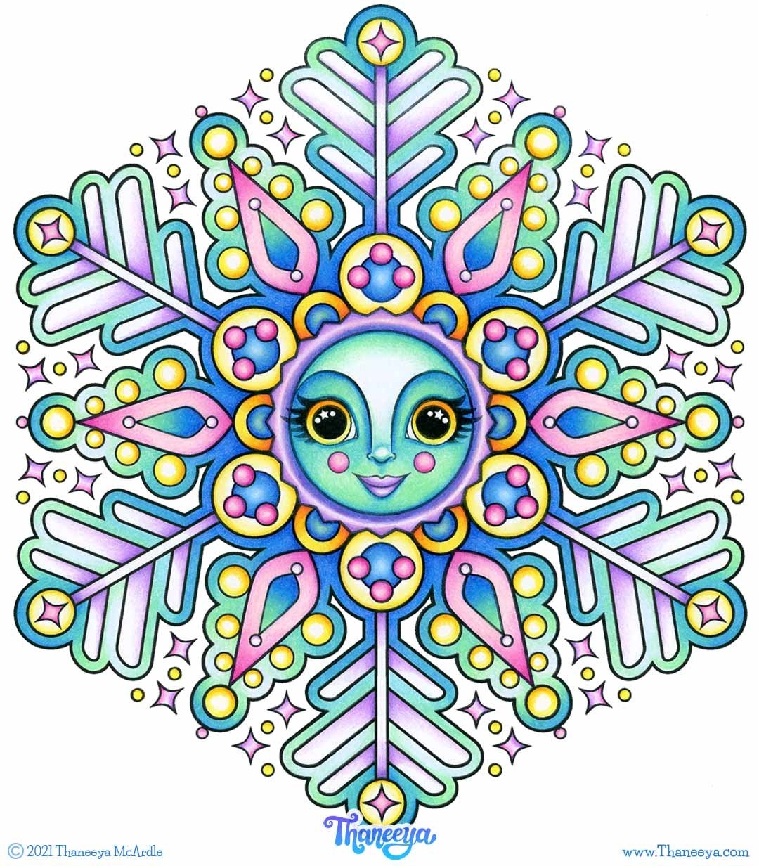 Cute Snowflake Coloring Pages Set Of 10 Printable Coloring Pages By Thaneeya McArdle Art Is Fun