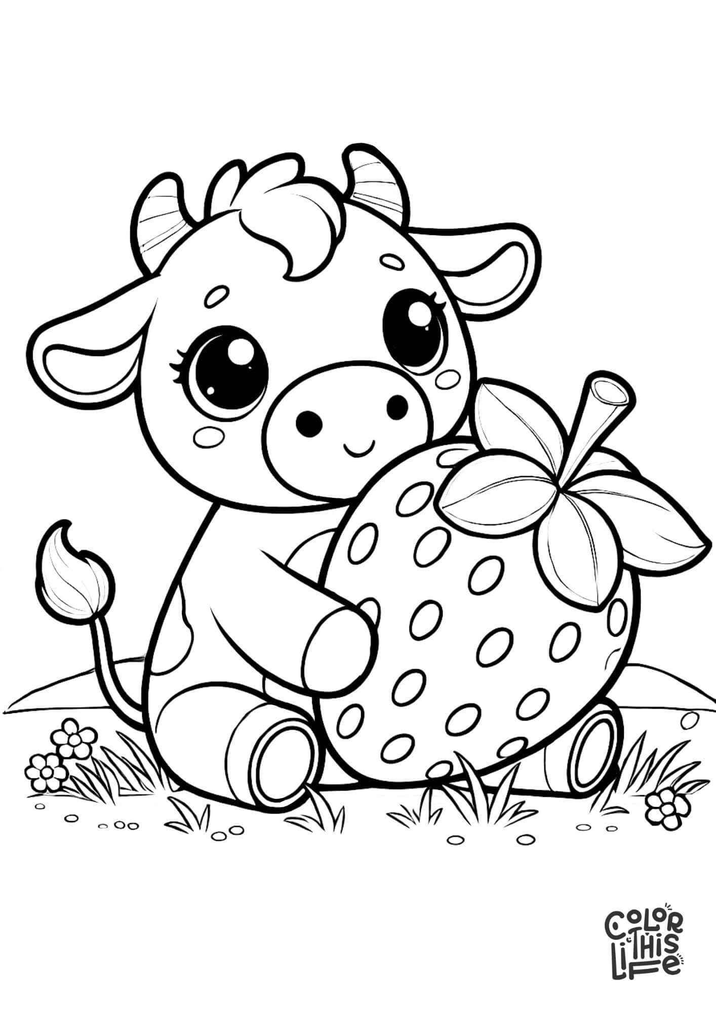 Simple Cute Coloring Pages Farm Animals Simple Cute Coloring Pages Farm Animals