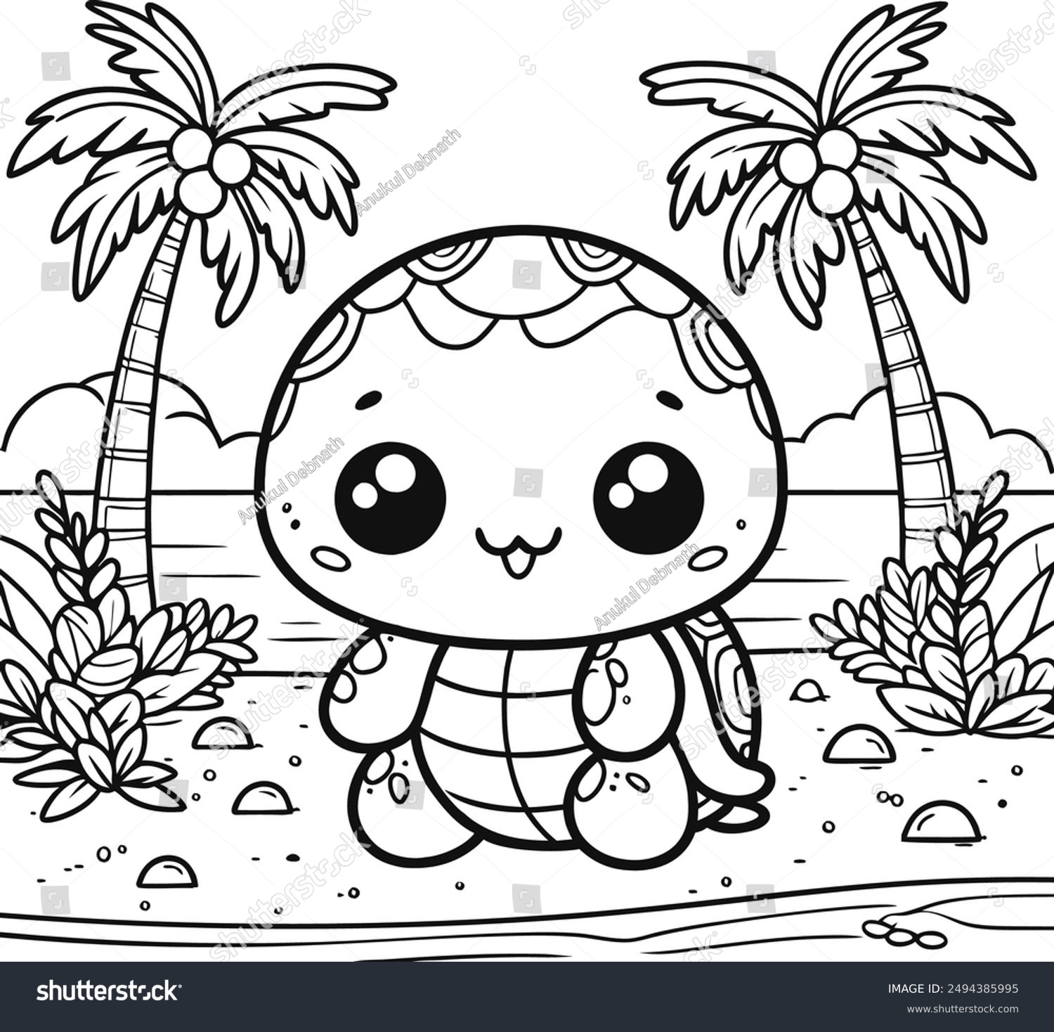 Cute Turtle Coloring Pages Kids ute Stock Vector Royalty Free 2494385995 Shutterstock Cute Turtle Coloring Pages Kids ute Stock Vector Royalty Free 2494385995 Shutterstock