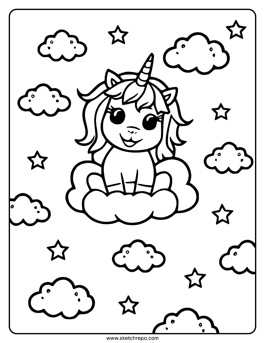 Cute Unicorn Coloring Pages Cute Unicorn Coloring Pages