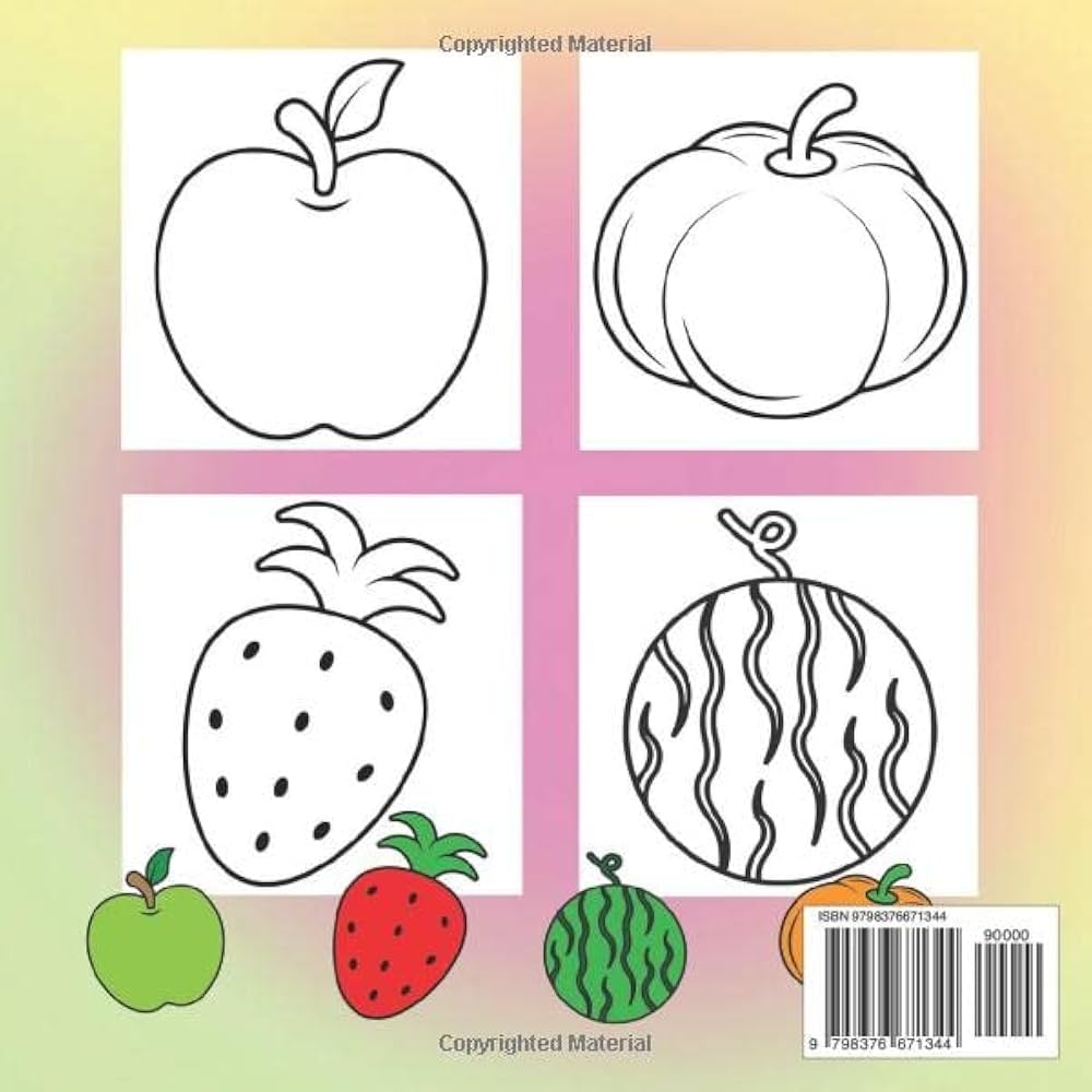 Cute Vitamins Coloring Book For Toddler 100 Big And Simple Images Fruits Vegetables Carrot Apples Banana Grape Strawberries Corn Peas For Children Boys Girls Kids Aged 1 4 Years Crayola KHIM Cute Vitamins Coloring Book For Toddler 100 Big And Simple Images Fruits Vegetables Carrot Apples Banana Grape Strawberries Corn Peas For Children Boys Girls Kids Aged 1 4 Years Crayola KHIM