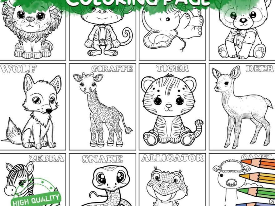 Cute Wild Animals Coloring Pages Made By Teachers