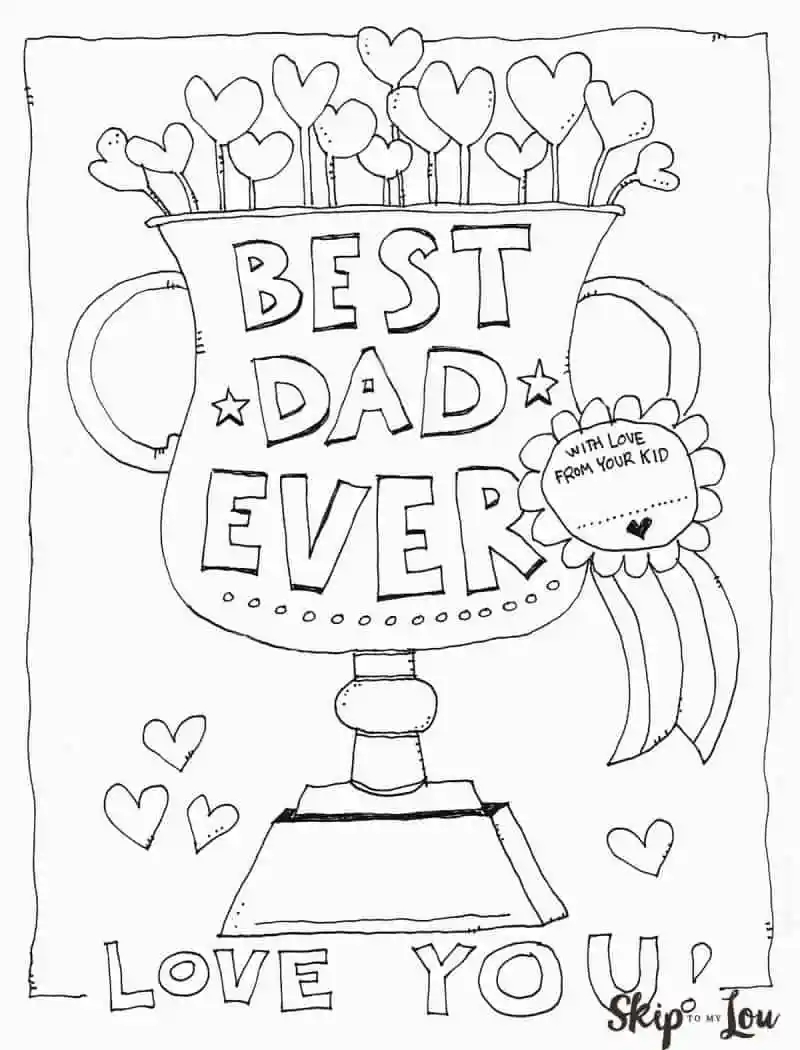 Dad Coloring Page For The BEST Dad Skip To My Lou