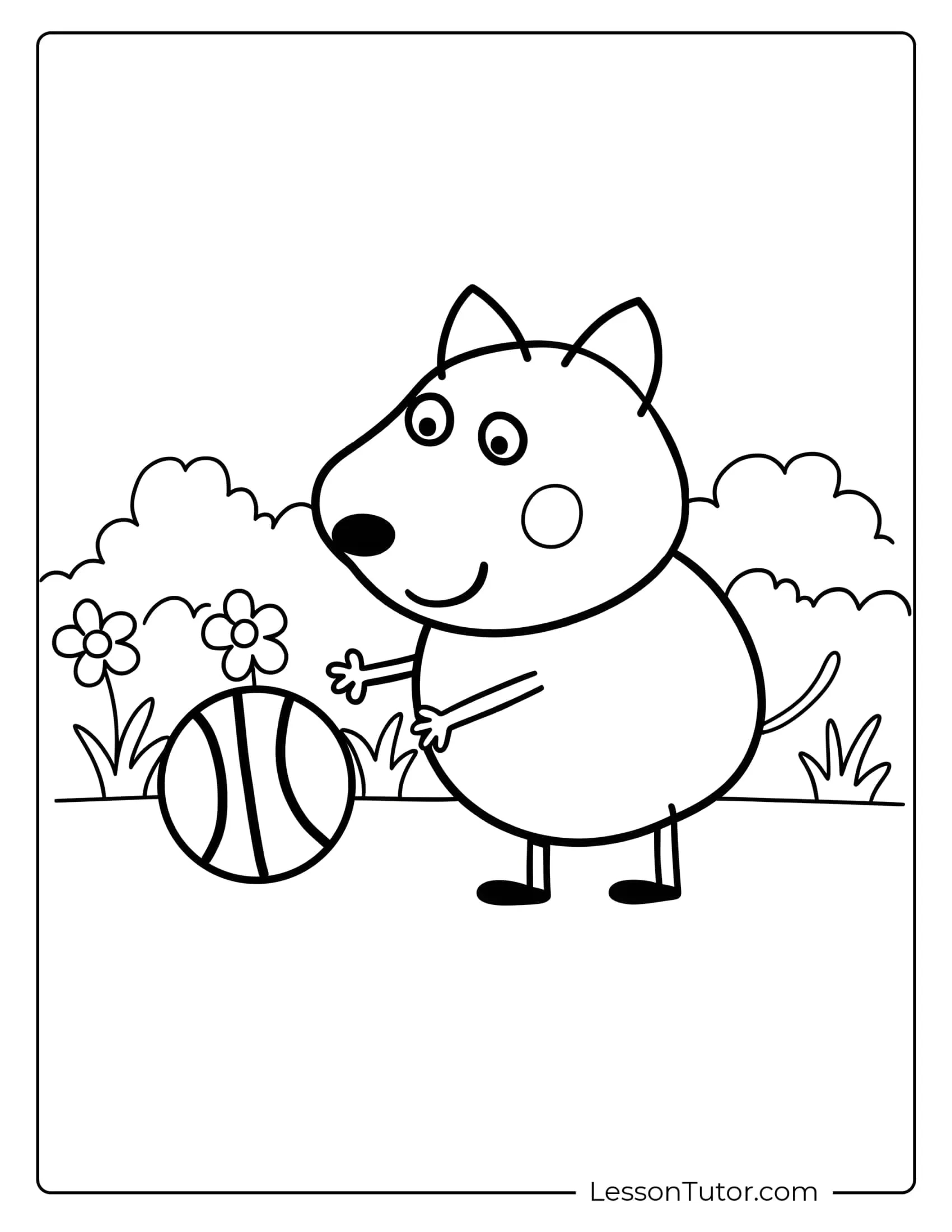 Peppa Pig Ball Coloring Pages