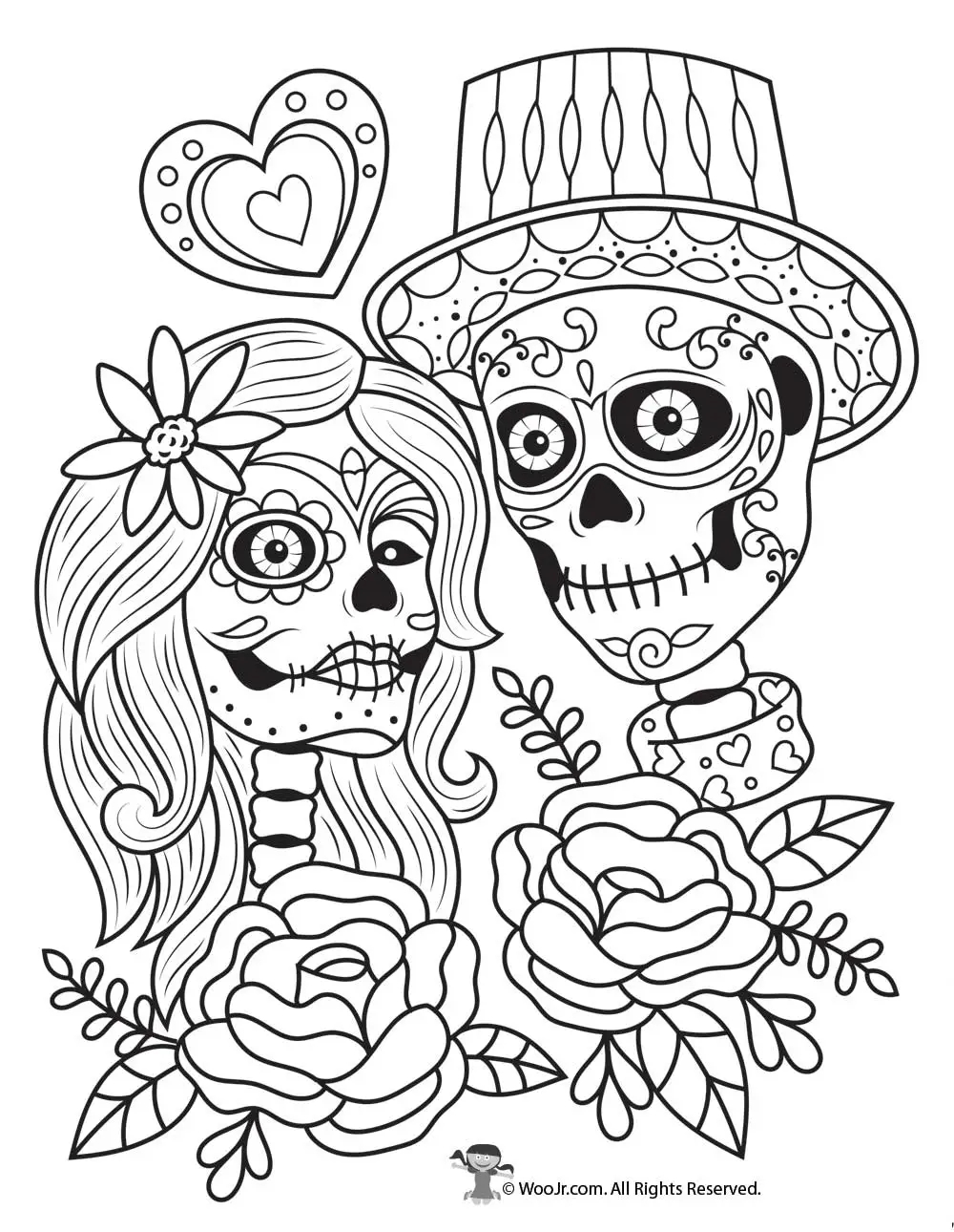 Halloween Coloring Pages Day Of The Dead