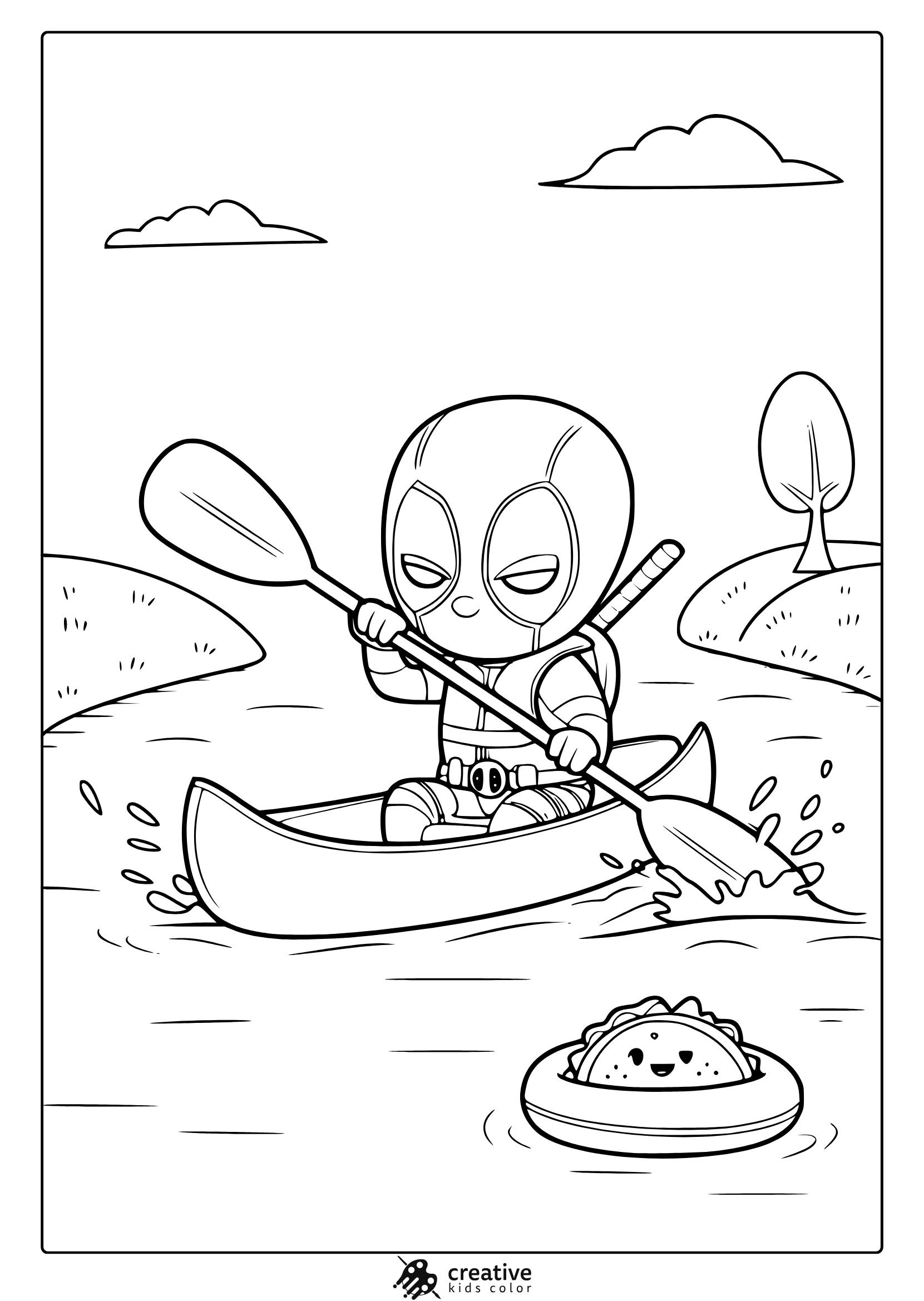 Deadpool Coloring Pages Free Printable PDFs 