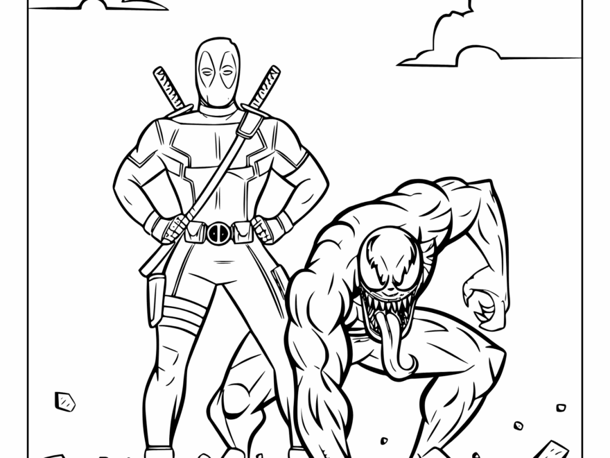 Deadpool Coloring Pages Free Printable PDFs