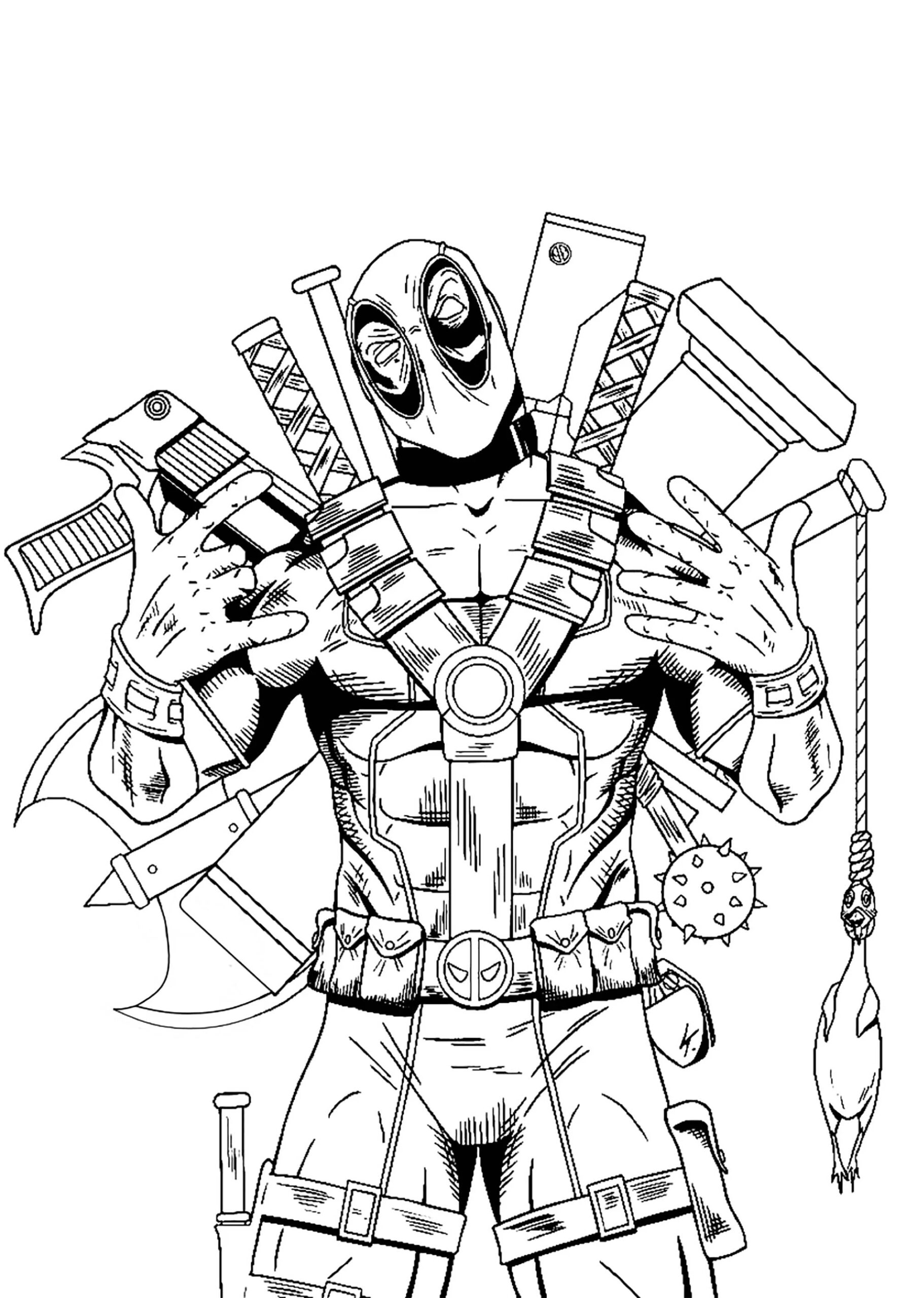 Nice Deadpool Coloring Pages Nice Deadpool Coloring Pages