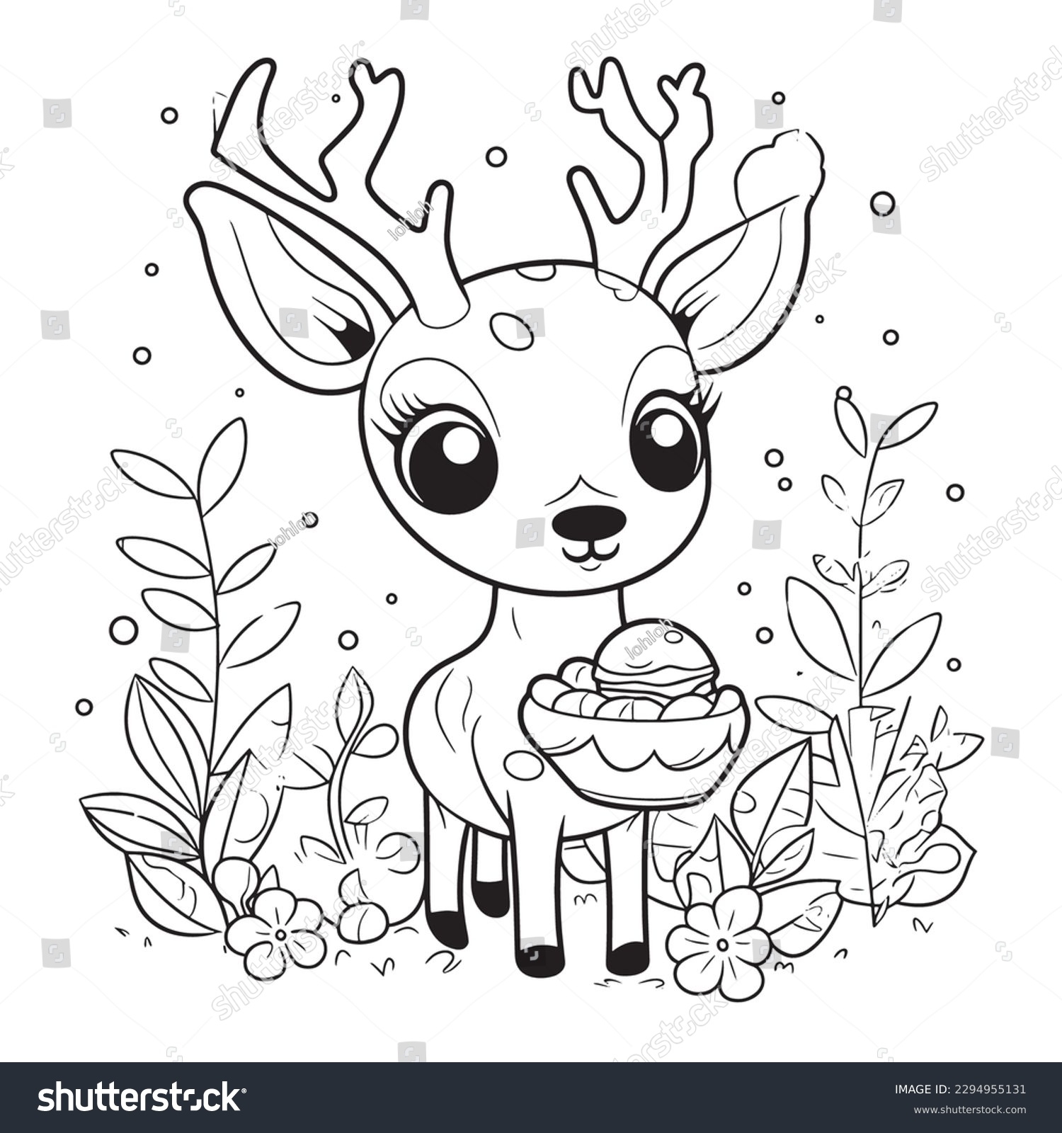 Cute Deer Coloring Pages For Kids
