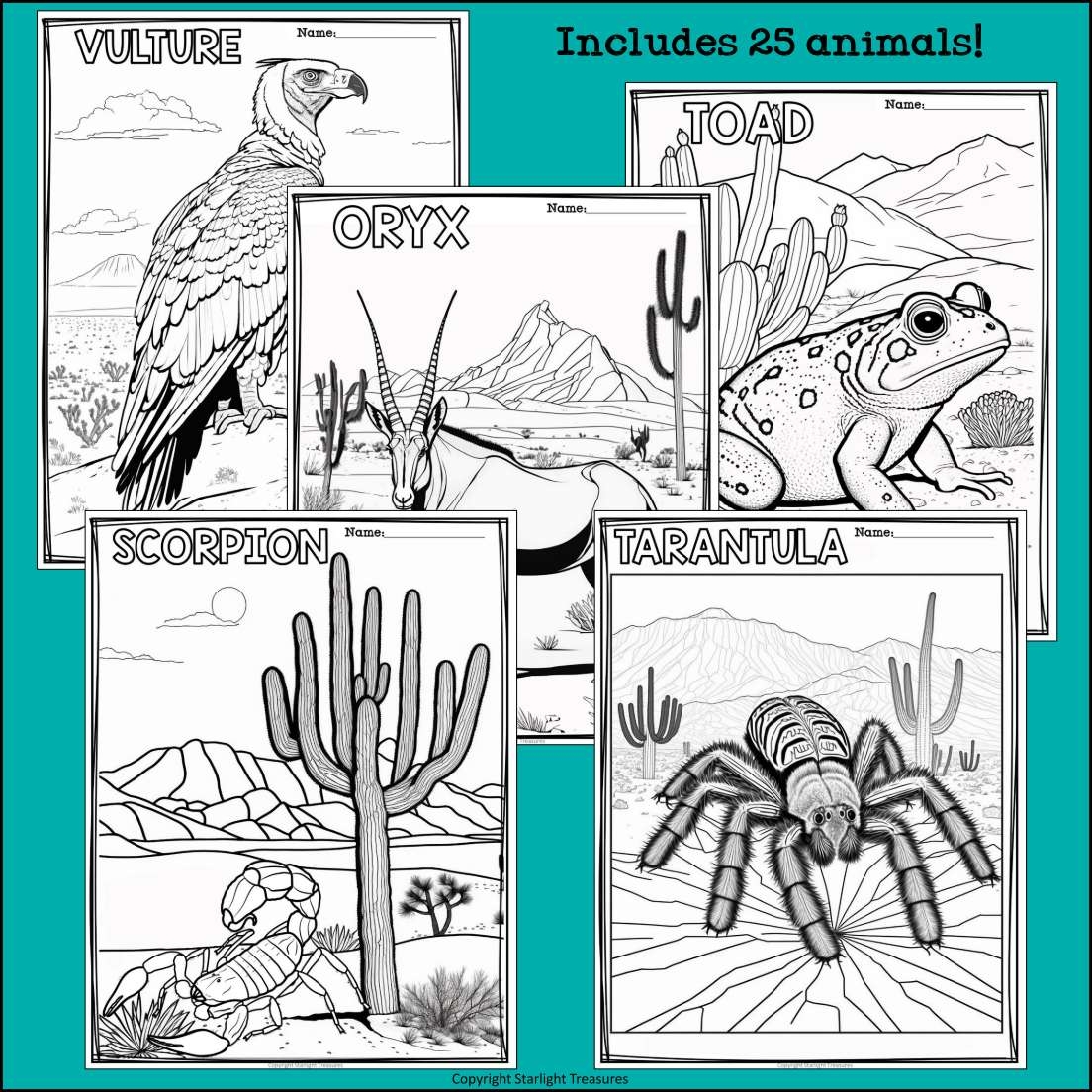 Desert Animals Research Posters Coloring Pages Animal Research Project Made By Teachers
