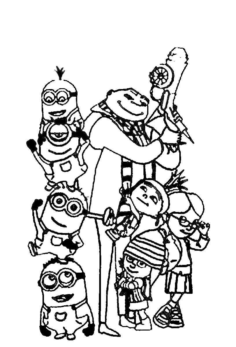 Minion Coloring Pages Mel Minion Coloring Pages Mel