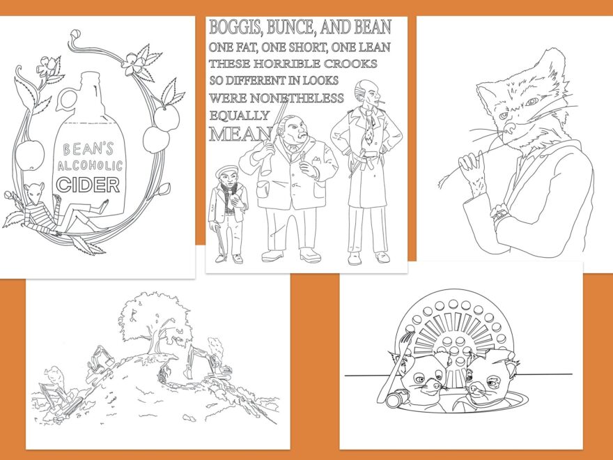 Digital Download Fantastic Mr Fox Coloring Book Etsy