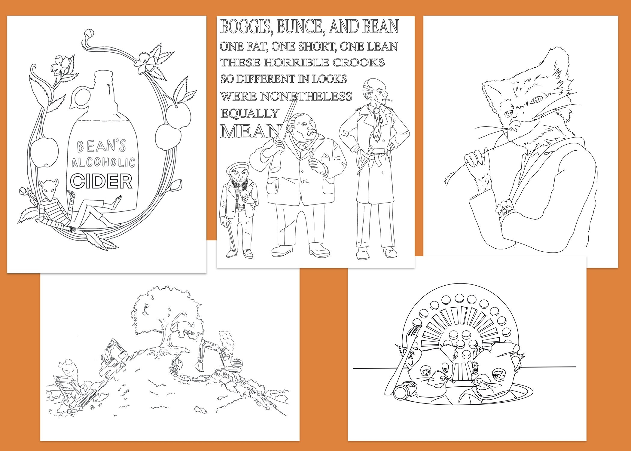 Digital Download Fantastic Mr Fox Coloring Book Etsy Digital Download Fantastic Mr Fox Coloring Book Etsy