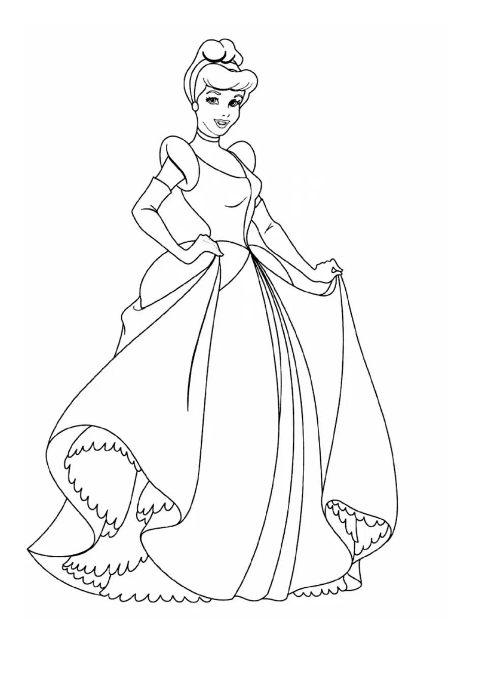 Disney Cinderella Coloring Page Download Printable PDF Templateroller