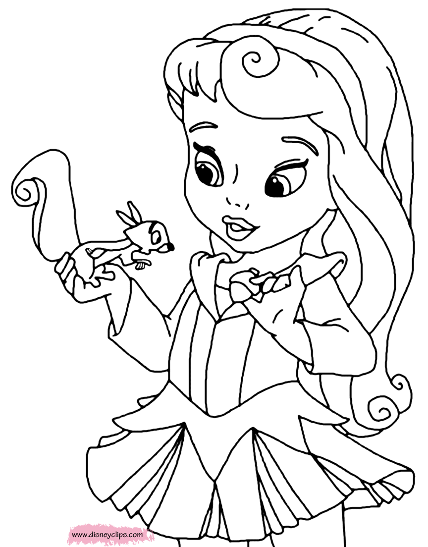 Disney s Little Princesses Coloring Pages Disneyclips