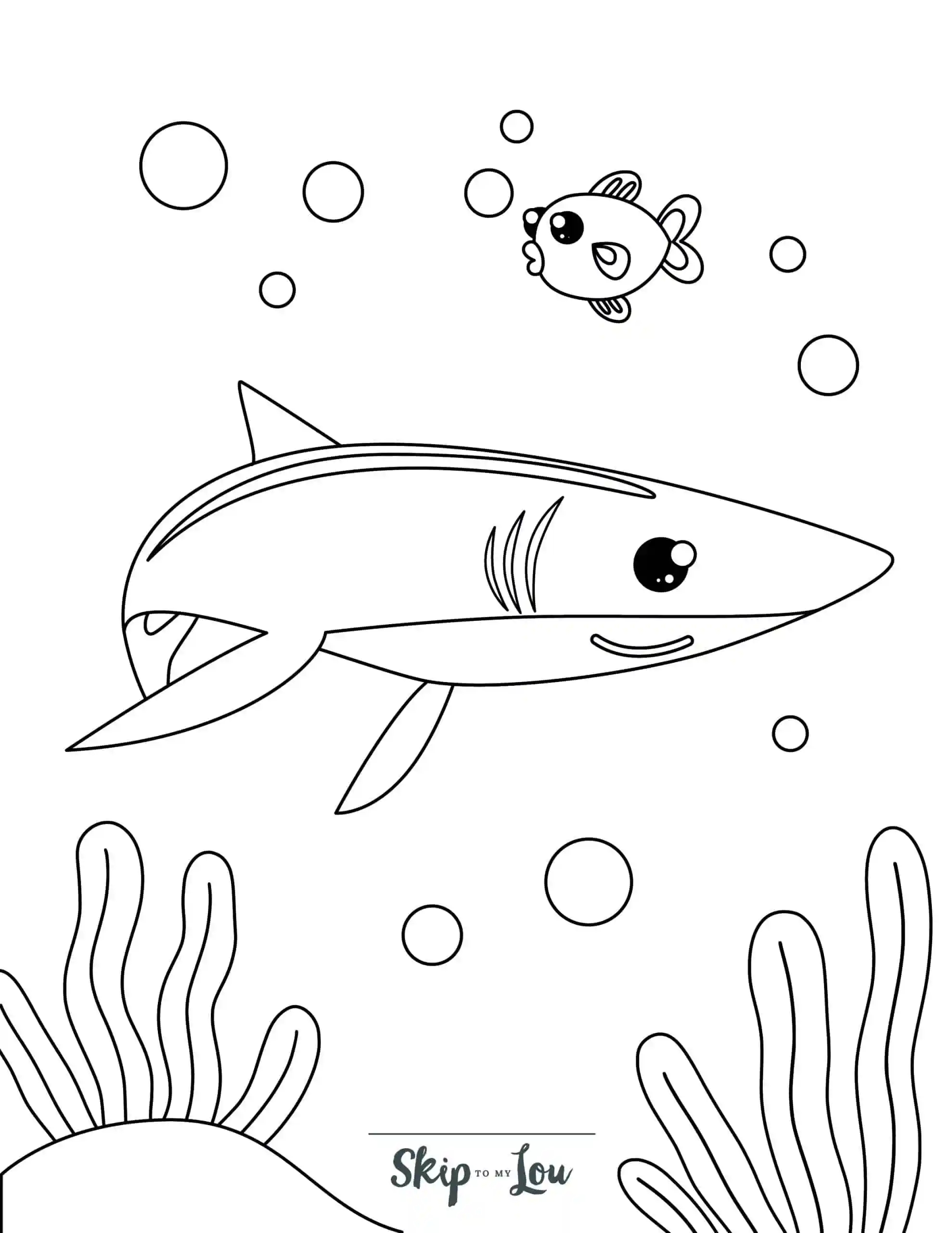 Dive Into Fun With Free Shark Coloring Pages Skip To My Lou