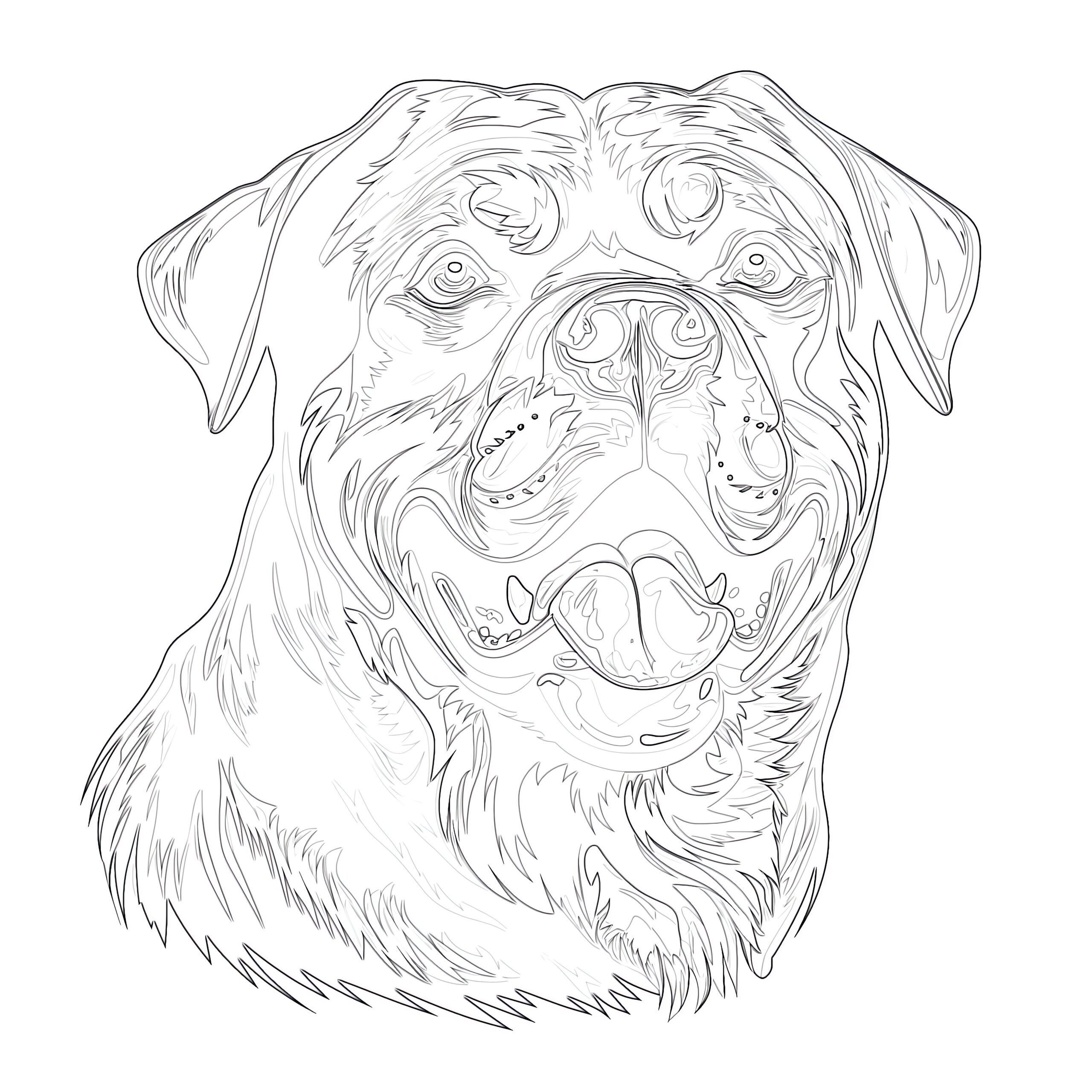 Dog Rottweiler Breed Coloring Page Coloring Pages Mimi Panda