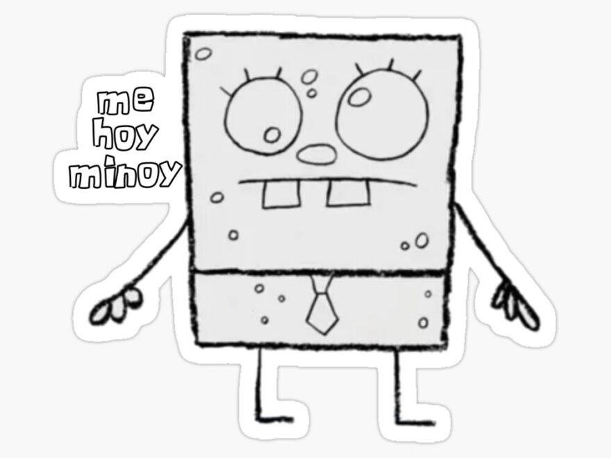 Doodlebob From Spongebob Sticker For Sale By Chicnleesh Redbubble