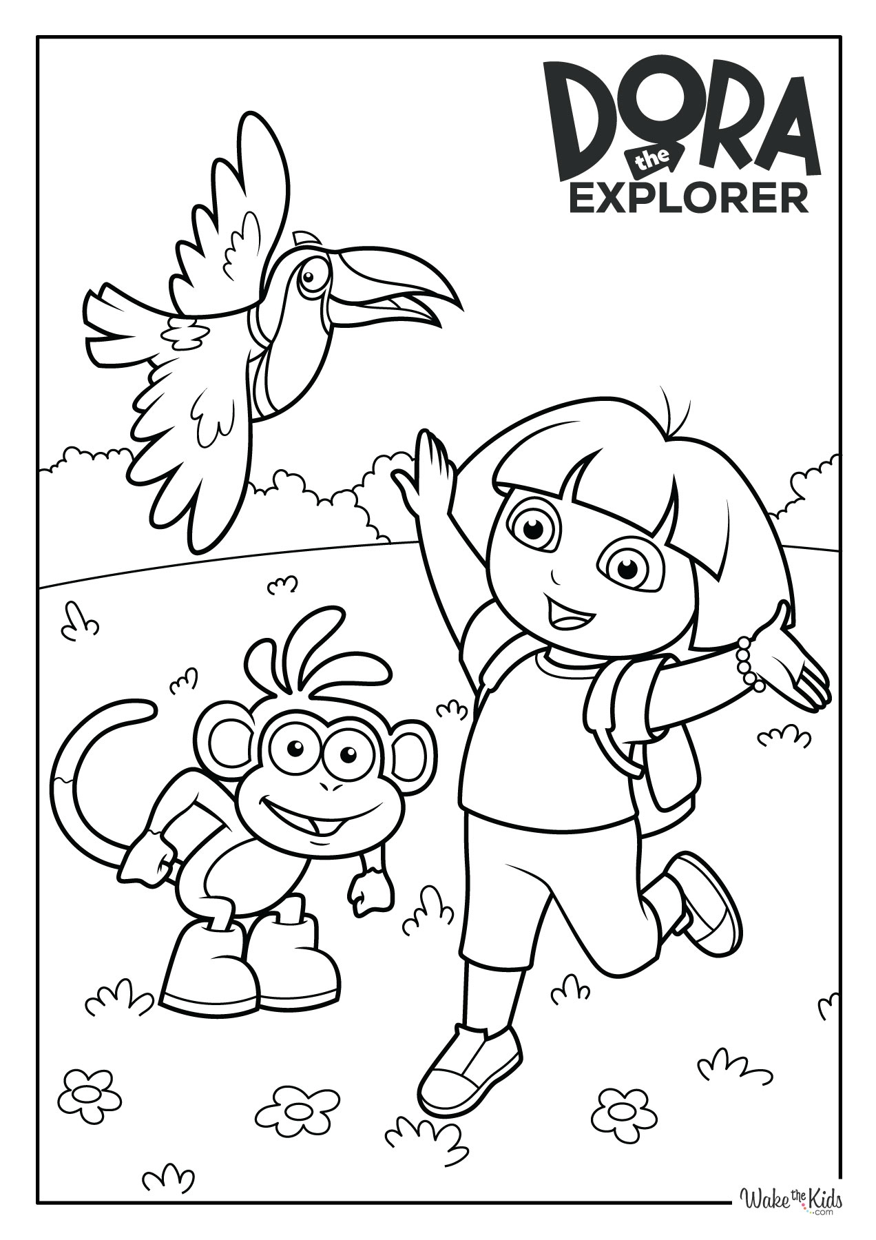 Dora The Explorer Coloring Pages Free Printable PDFs WakeTheKids Dora The Explorer Coloring Pages Free Printable PDFs WakeTheKids