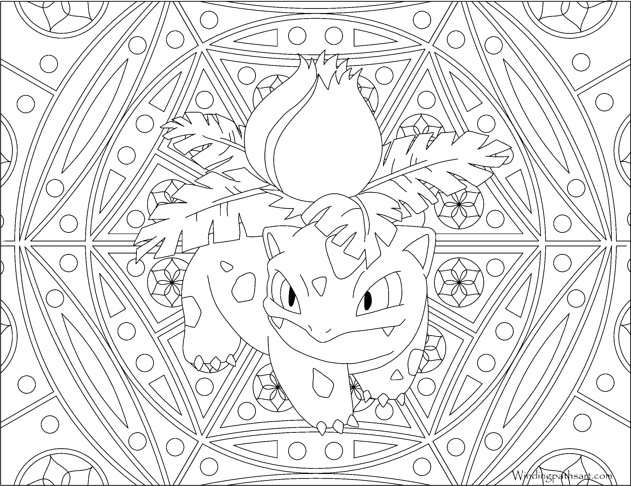 Download 002 Ivysaur Pokemon Coloring Page Pokemon Coloring Pages For Adults PNG Image With No Background PNGkey