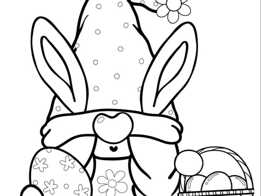 Download Dwarf Holding Egg Easter Coloring Picture Wallpapers