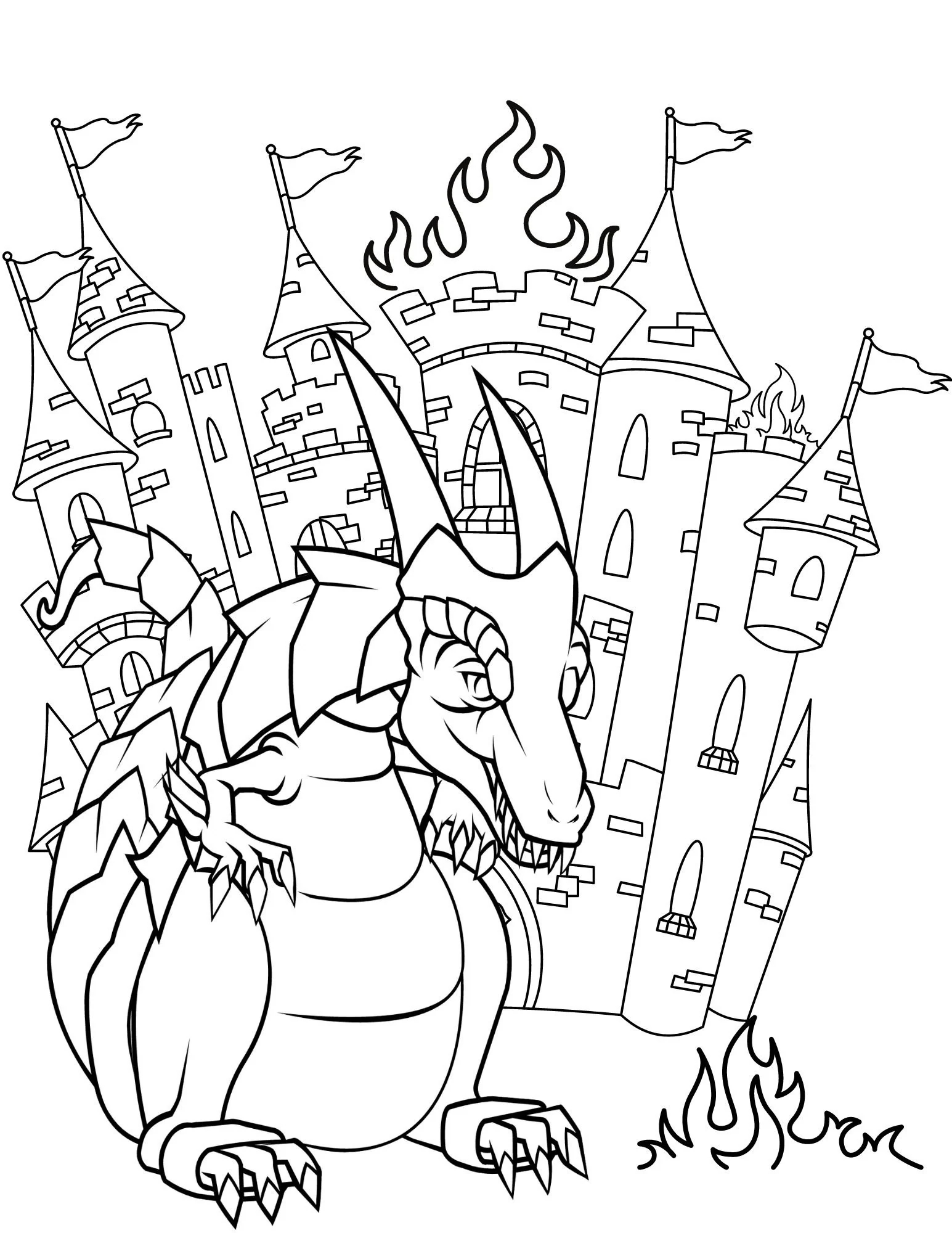 Dragon Coloring Pages Dragon PDF Dragon Printables Dragon Coloring Pages Dragon Activity Sheets Dragon Print Dragon Theme Party Etsy