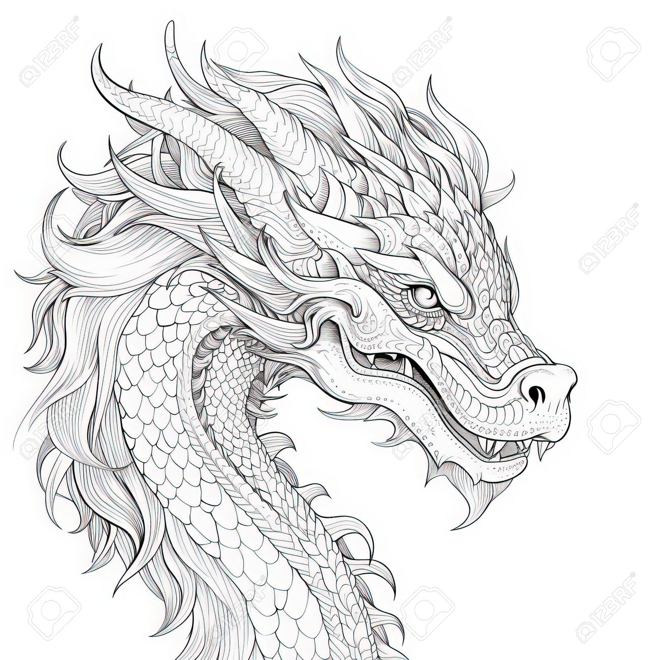 Dragon Coloring Pages For Adults Stock Photo Picture And Royalty Free Image Image 210279337 Dragon Coloring Pages For Adults Stock Photo Picture And Royalty Free Image Image 210279337
