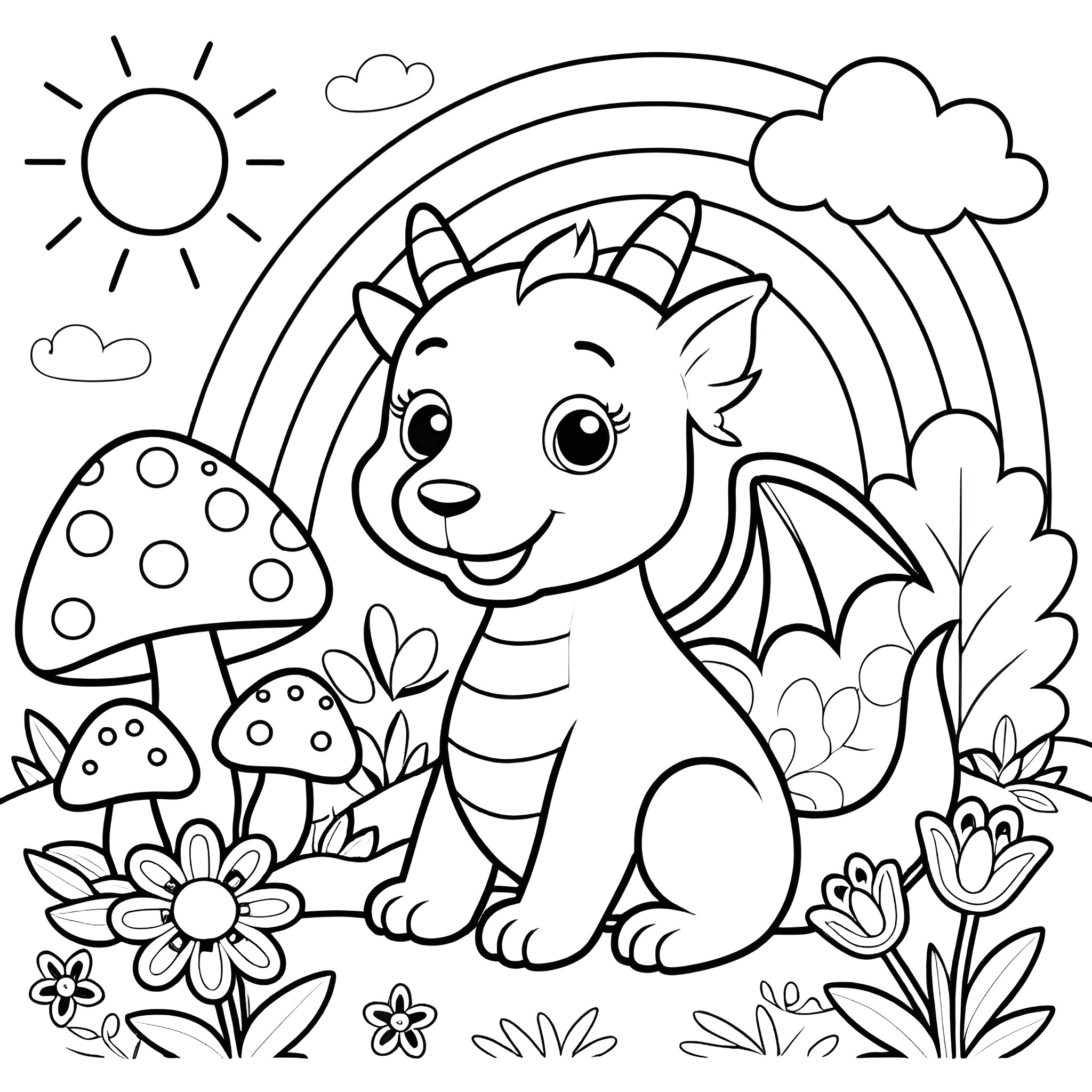 Dragon Coloring Pages For Kids Coloring Pages Mimi Panda